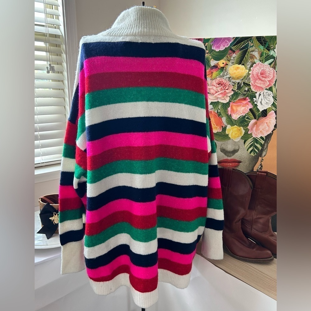 NWT CROWN & IVY BOLD STRIPED MOCK NECK SWEATER Sz.XXL SOFT, PULLOVER,FALL/WINTER - Picture 3 of 8